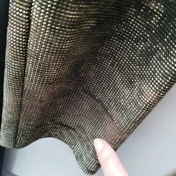 Joseph Ribkoff Couture Metallic Shimmer Black Evening Gown Dress 12 - Picture 6 of 16